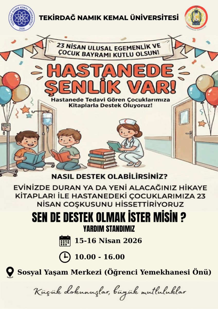 Hemşirelik Topluluğu 'Bayram Sevinci Hastane Koridorlarında': Afiş Hemşirelik