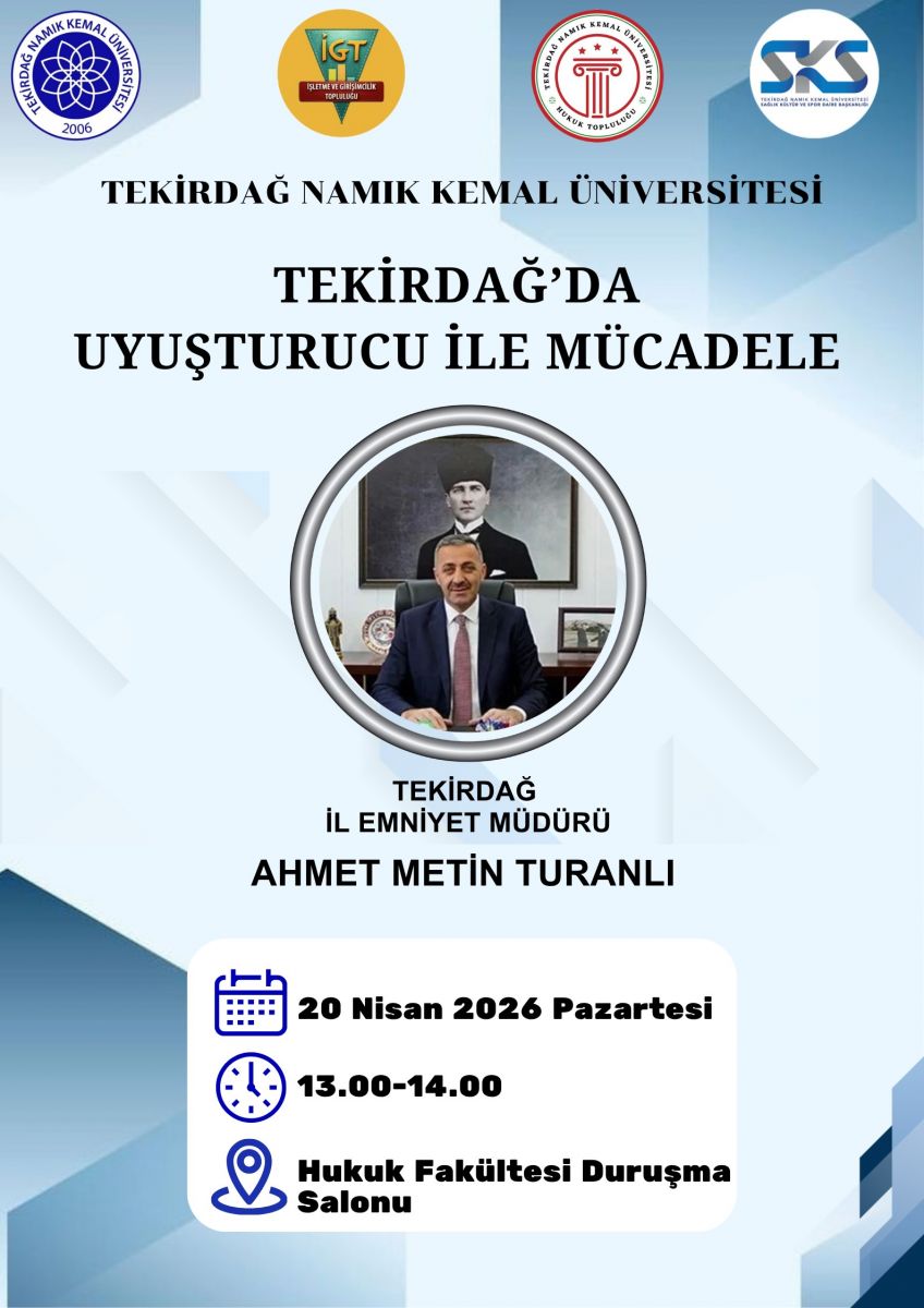 Hukuk Topluluğu 'Tekirdağ’da Uyuşturucu ile Mücadele': Afiş Il Emniyet Müdürü(1)