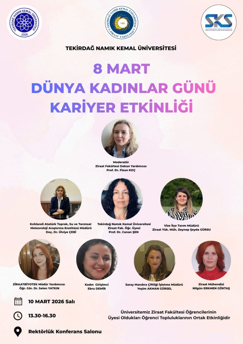 8 Mart Dünya Kadınlar Günü Kariyer Etkinliği: Afiş Ziraat Dr(1)