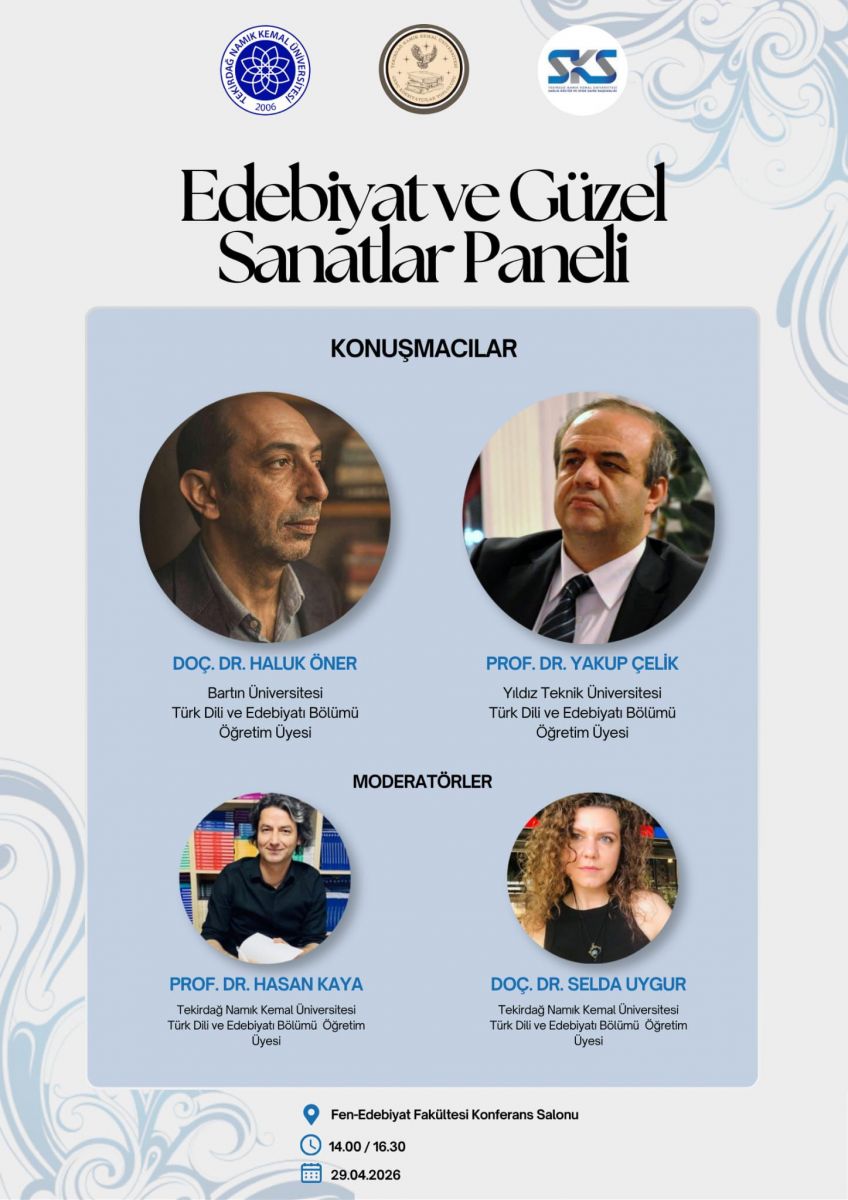 Genç Edebiyatçılar Topluluğu 'Edebiyat ve Güzel Sanatlar Paneli': Afis Genc Edebiyatcilar Toplulugu Panel(1)