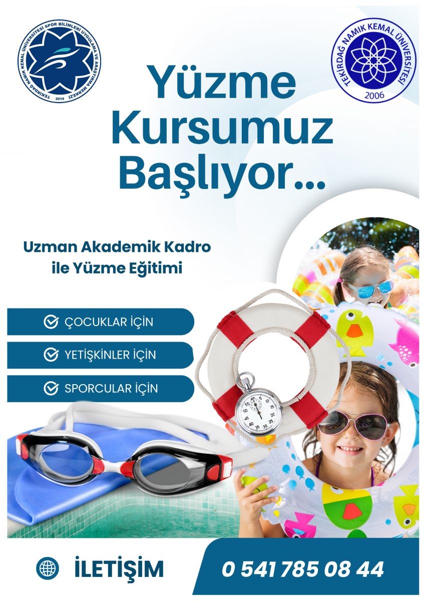 Üniversitemiz Spor Bilimleri Uygulama ve Araştırma Merkezi “Yüzme Kursu” Başlıyor: Yuzme Kursu Afis 2