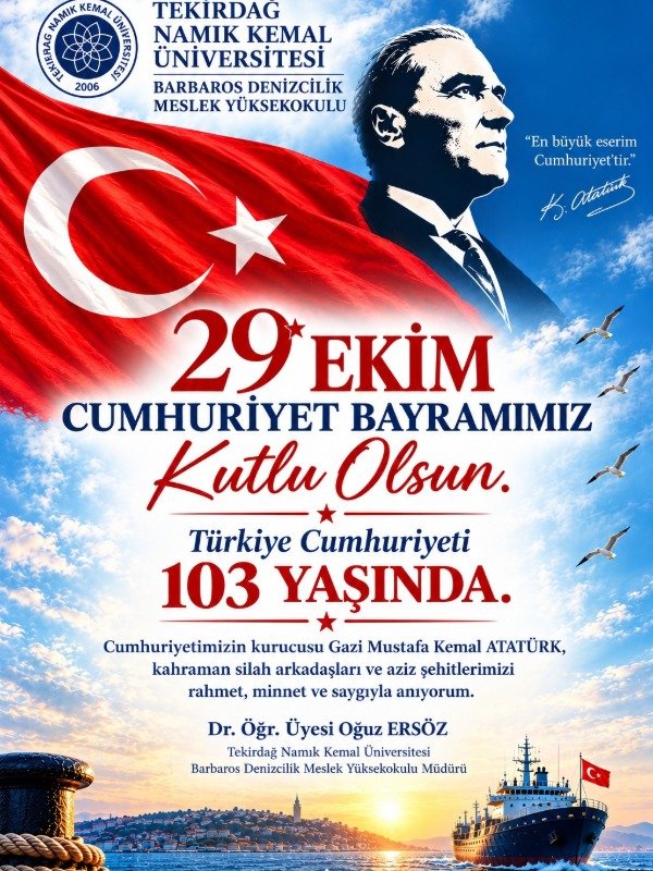 29 Ekim Cumhuriyet Bayramımız Kutlu Olsun